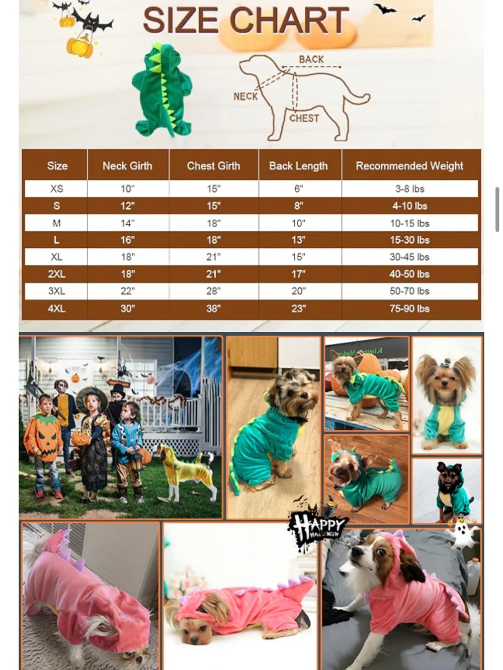 Dog Dinosaur Halloween Costume